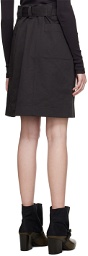 LEMAIRE Black Apron Midi Skirt
