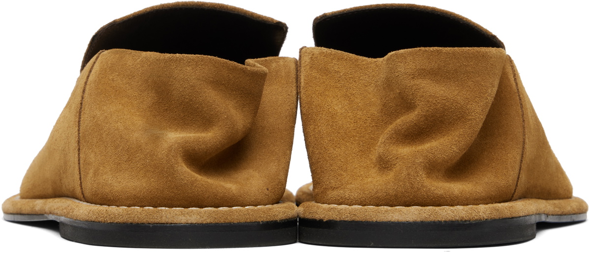 AMI Paris Tan Cow Leather Midi Loafers