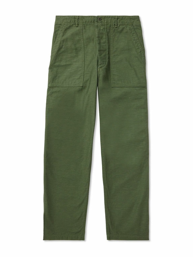 Photo: OrSlow - Straight-Leg Cotton Trousers - Green