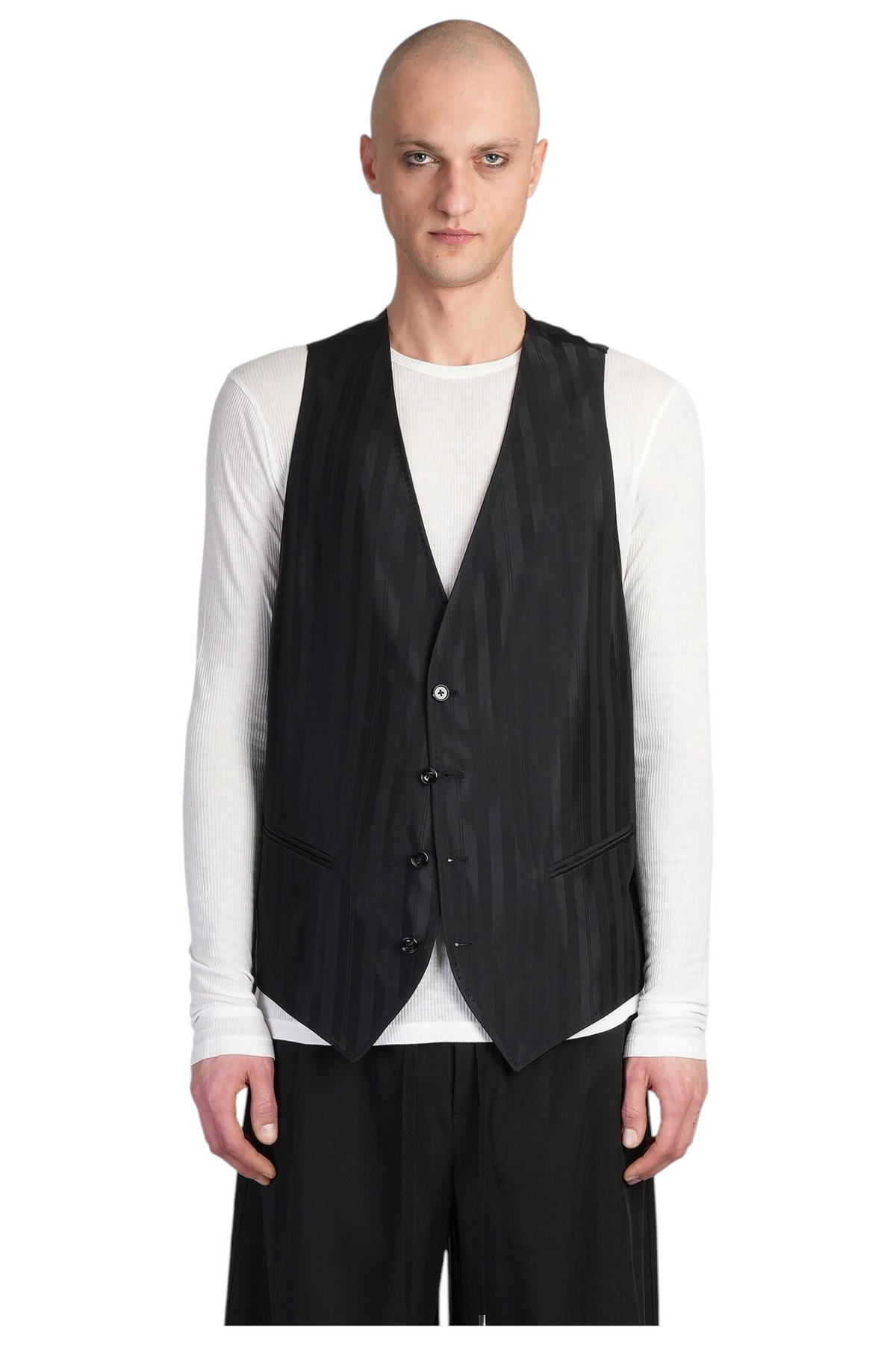 Ann Demeulemeester Vest Black Mens Ann Demeulemeester
