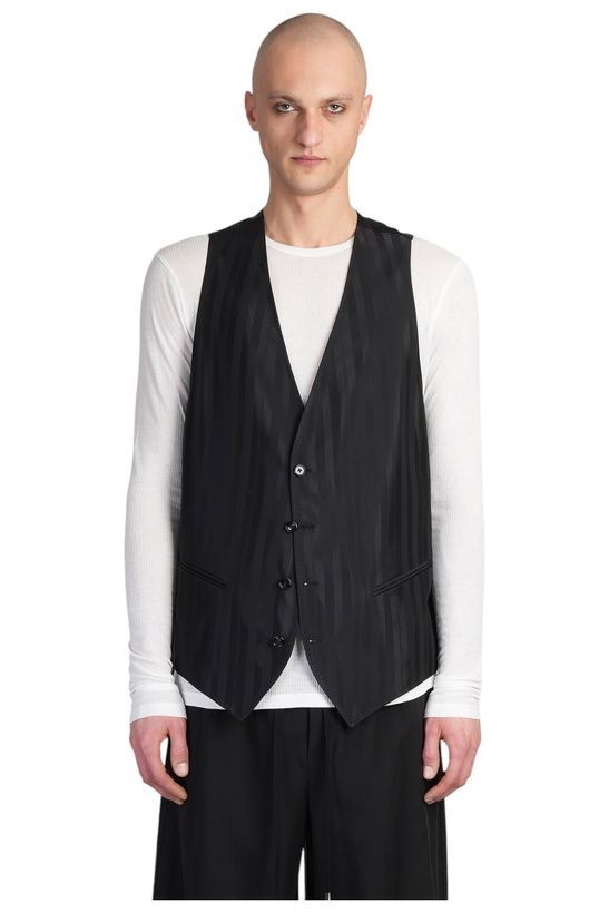 Photo: Ann Demeulemeester Juikko Vest In Black Viscose