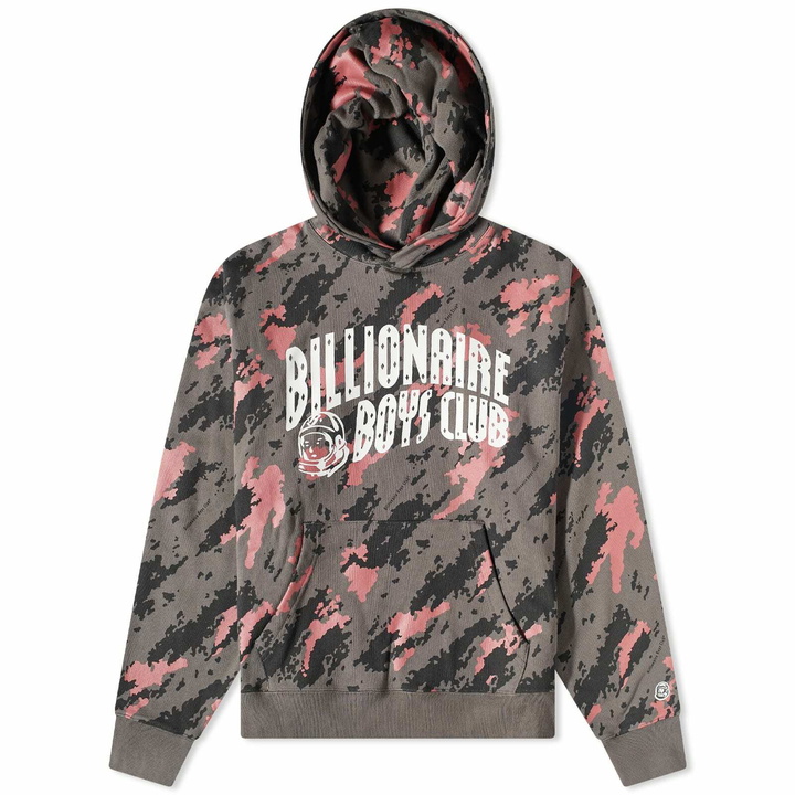 Photo: Billionaire Boys Club Men's Camo Print Arch Logo Popover Hoody in Grey