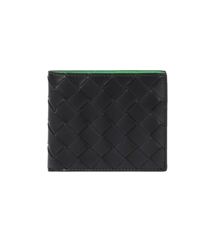 Photo: Bottega Veneta - Bifold Intrecciao leather wallet