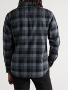 Theory - Irving Checked Brushed Cotton-Flannel Shirt - Black