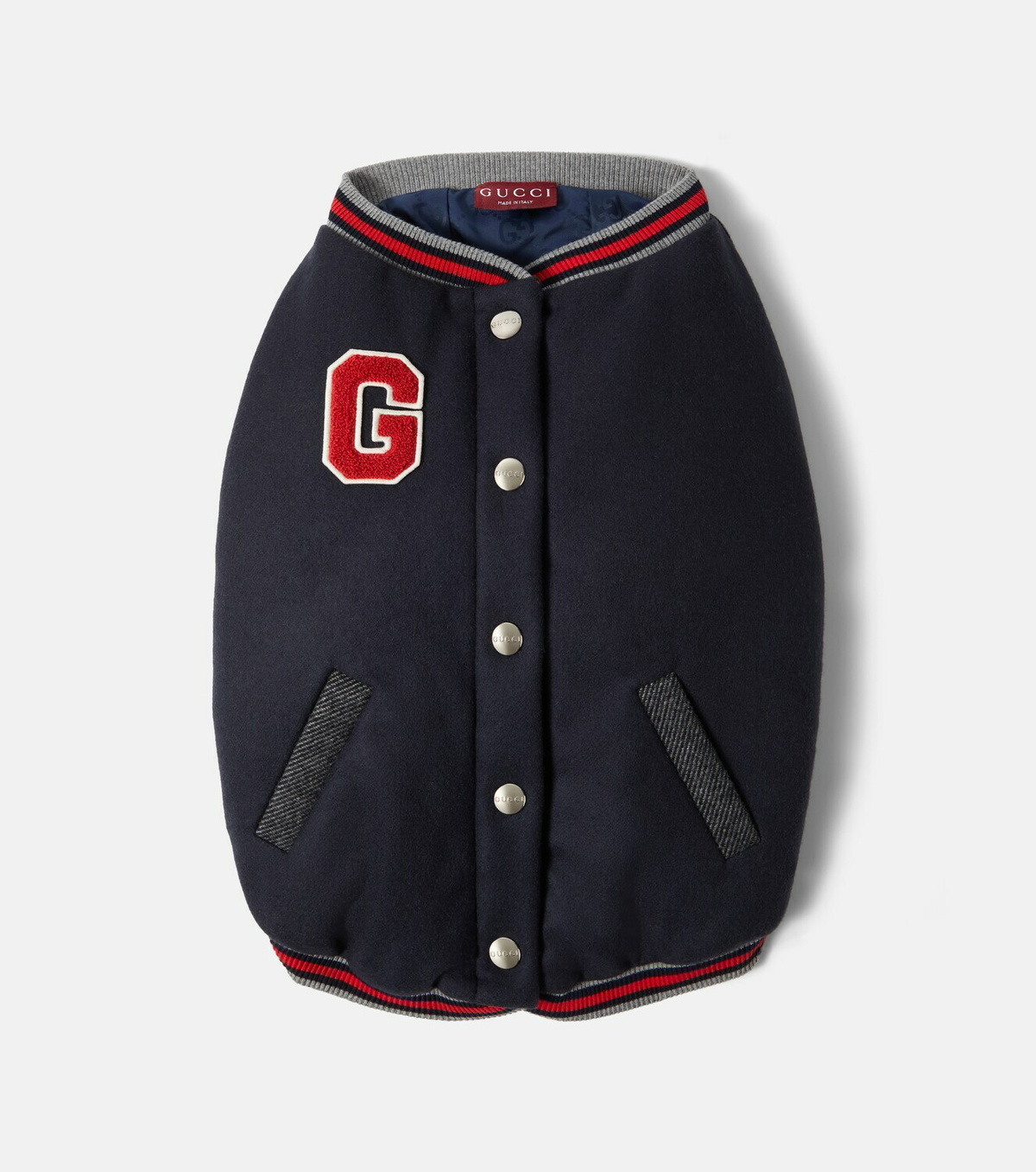 Gucci Embroidered wool dog coat