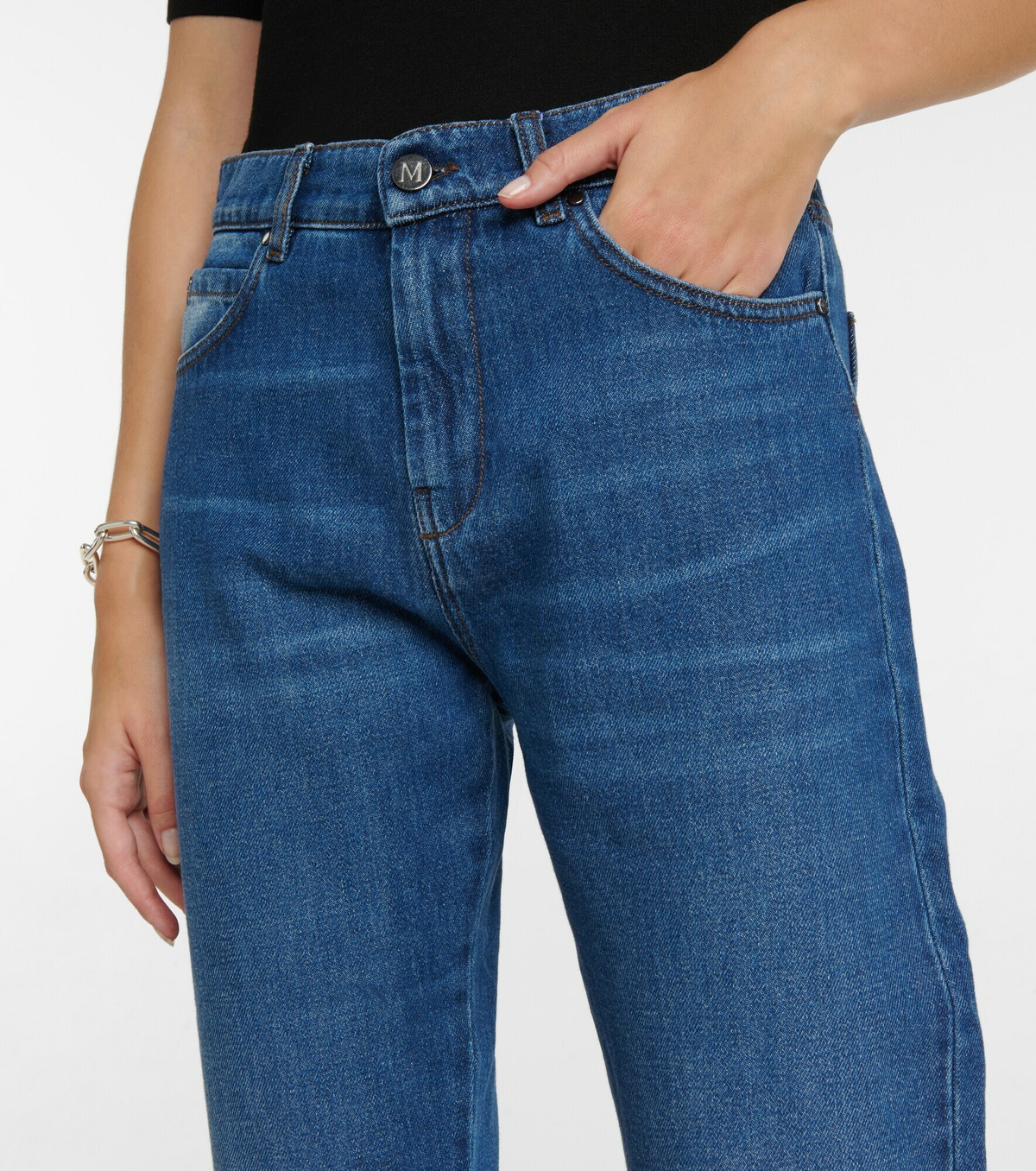 【送料&関税込】Max Mara Straight-leg Jeans Max Mara - Zena high-rise straight jeans Max Mara