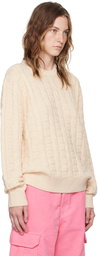 Acne Studios Beige Cable Sweater