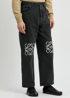 Loewe Anagram Wide-leg Jeans Black