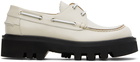 Dries Van Noten Gray Leather Boat Shoes