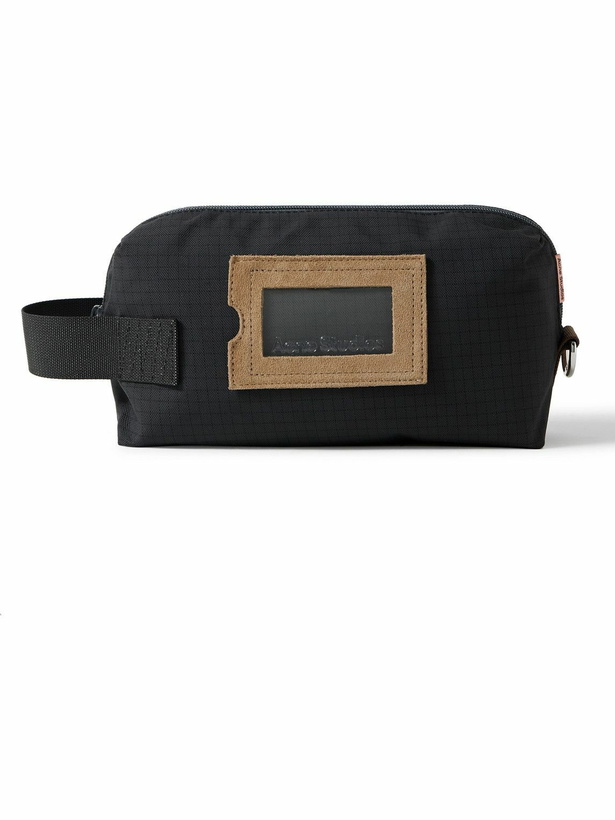 Photo: Acne Studios - Suede-Trimmed Nylon-Ripstop Wash Bag