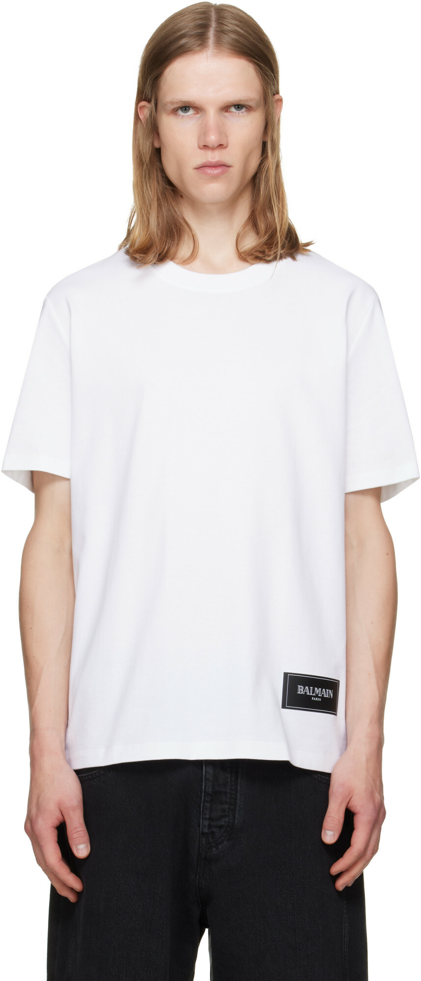 BALMAIN Two-Pack White 'Balmain Vintage' T-shirts