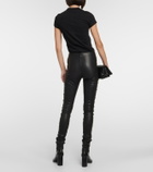 Ann Demeulemeester Mid-rise leather leggings
