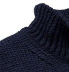 Altea - Space-Dyed Knitted Rollneck Sweater - Blue