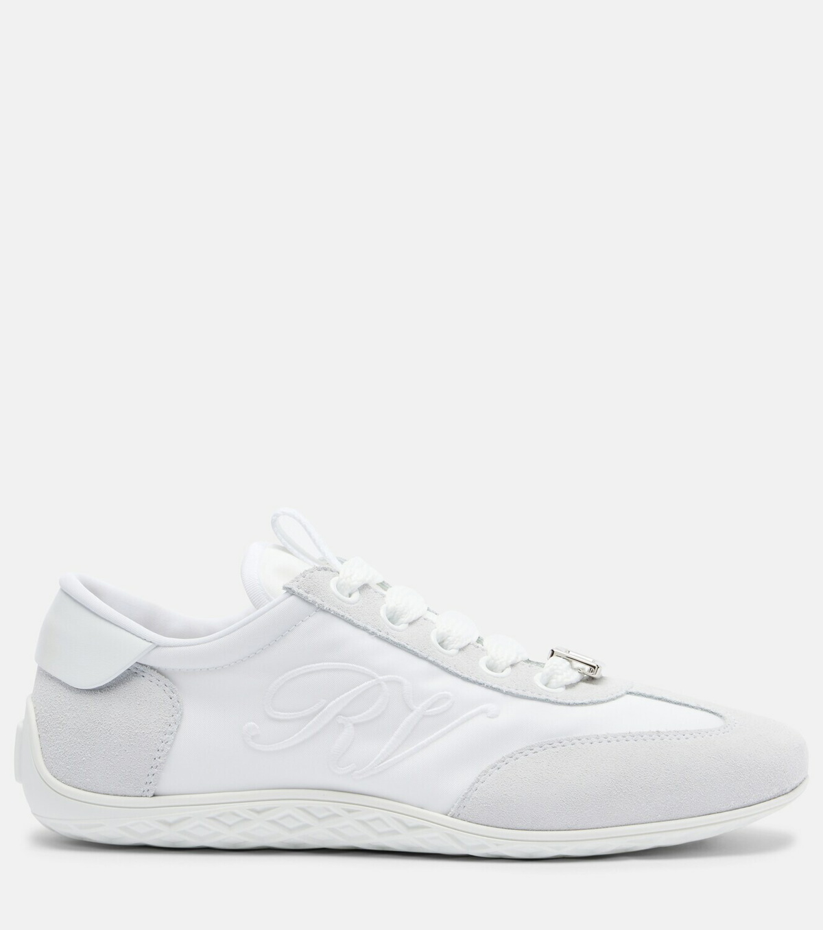 Roger Vivier Viv Low suede-trimmed sneakers