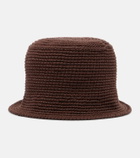 Prada Logo crochet cotton bucket hat