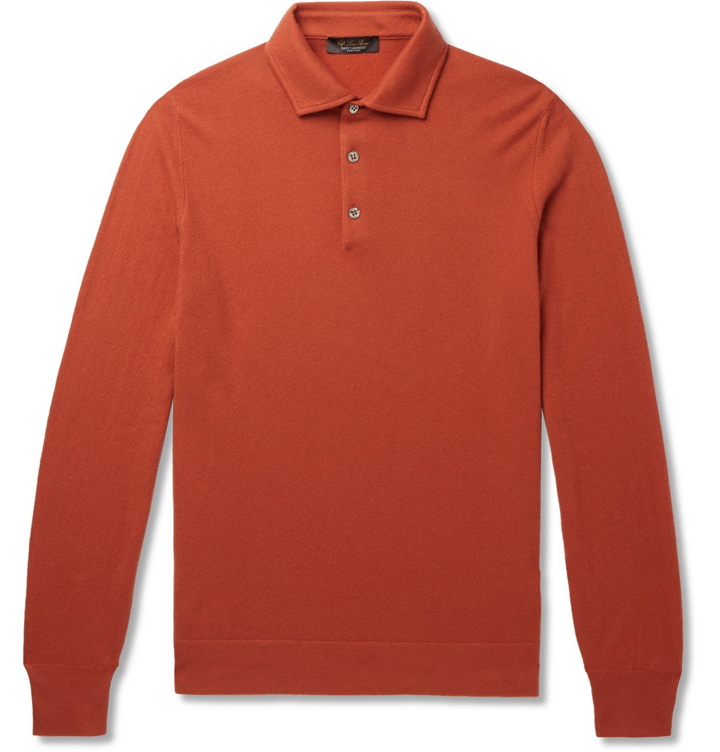 Photo: Loro Piana - Slim-Fit Baby Cashmere Polo Shirt - Orange