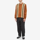 Butter Goods Men's Bowler Long Sleeve Knit Polo Shirt in Brown