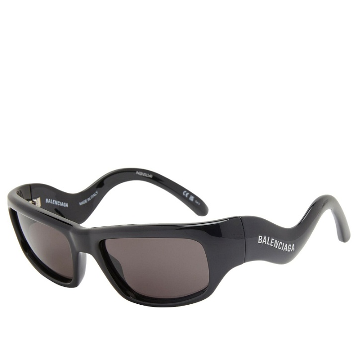 Photo: Balenciaga BB0320S Sunglasses in Black/Grey 
