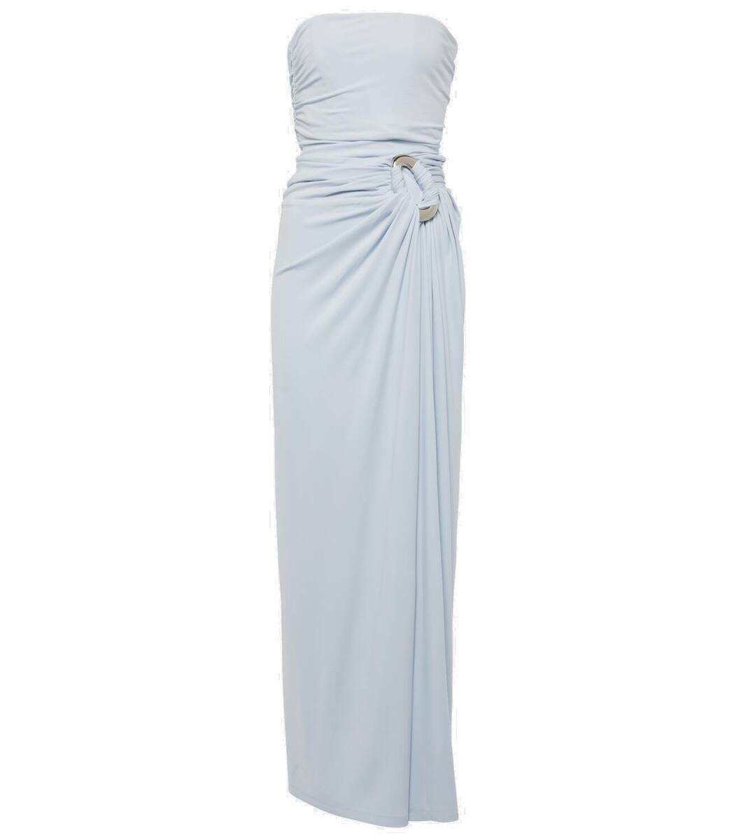 Emma Strapless Draped Jersey Bustier Gown