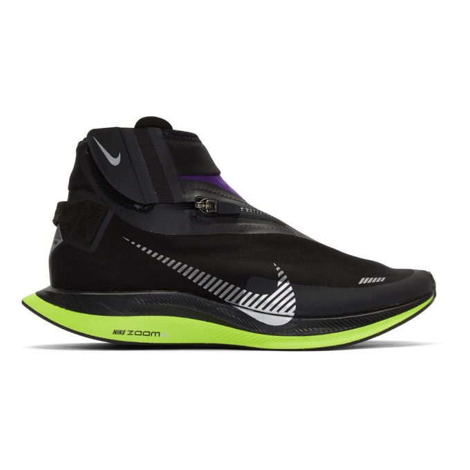 Photo: Nike Black and Purple Zoom Pegasus Turbo Shield WP Sneakers
