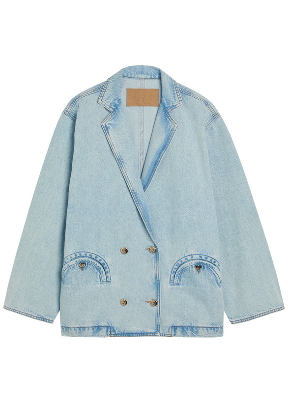 Photo: Blaze Milano Cory Double-breasted Denim Jacket Light Blue