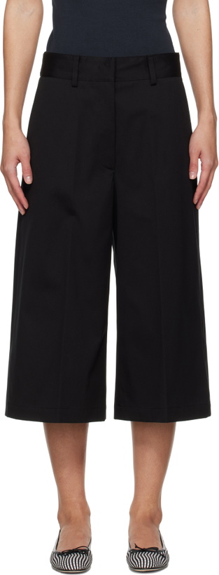 Photo: MSGM Black Cotton Bermuda Shorts