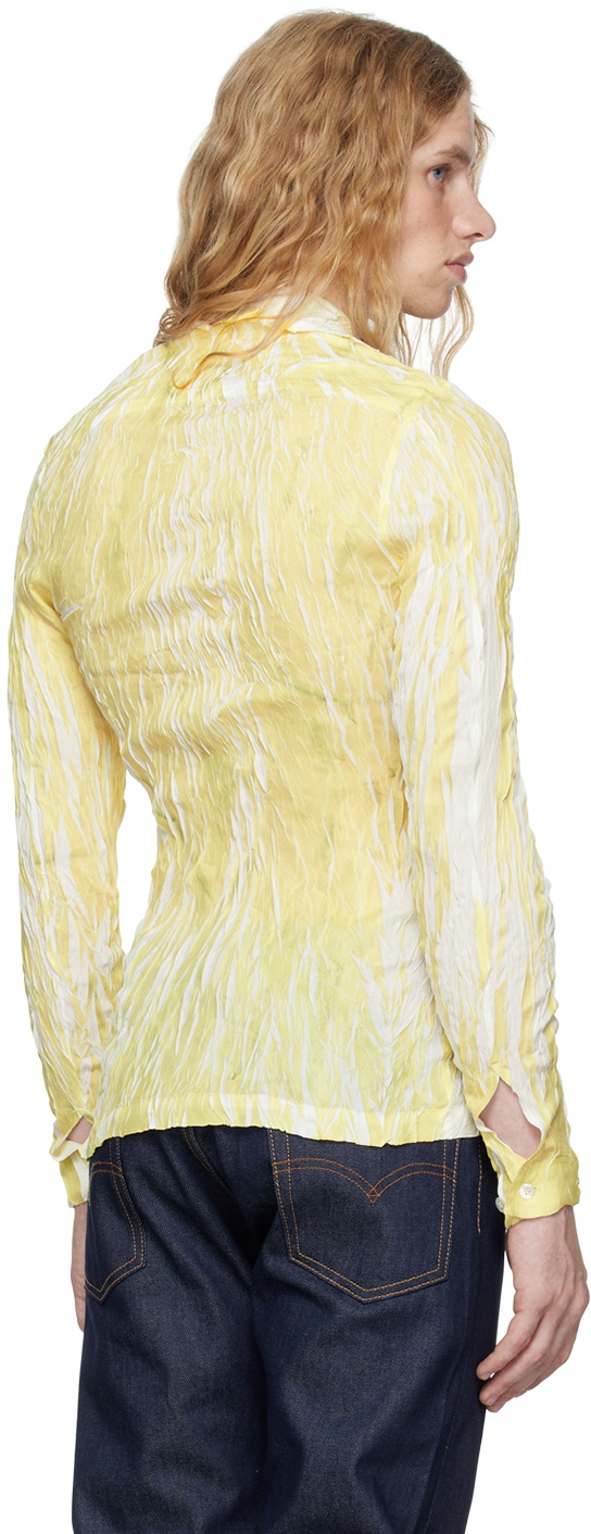 SUNNEI Yellow Wrinkled Print Shirt