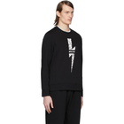 Neil Barrett Black and White Graffiti Thunder Sweatshirt