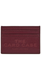 Marc Jacobs The Card Case Grained Leather Card Holder - Burgundy - One Size