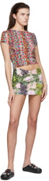 Collina Strada Green Cotton Mini Skirt