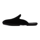Dolce and Gabbana Black Velvet Slip-On Loafers