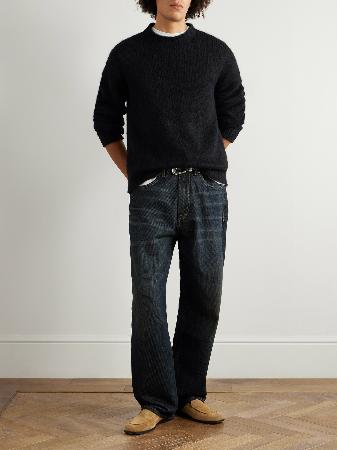 Monitaly - Alpaguan Alpaca-Blend Sweater - Black