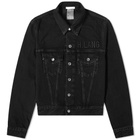 Helmut Lang Embroidered Logo Washed Trucker Jacket