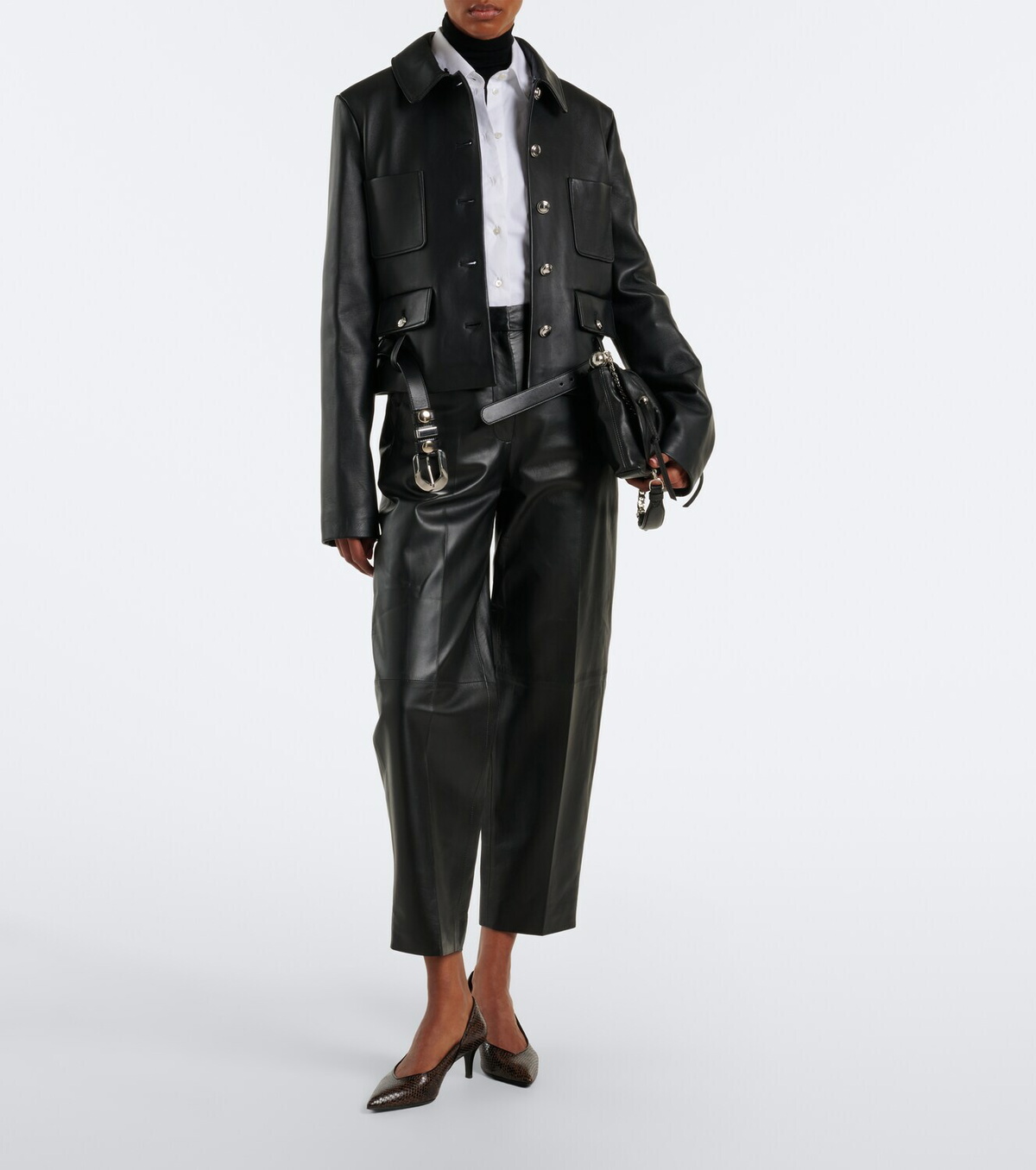 Altuzarra Bix leather tapered pants