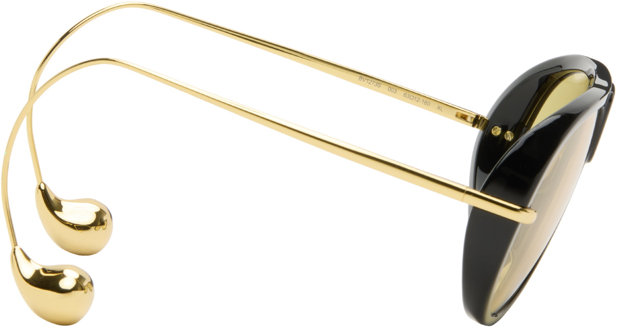 Bottega Veneta Black Drop Aviator Sunglasses