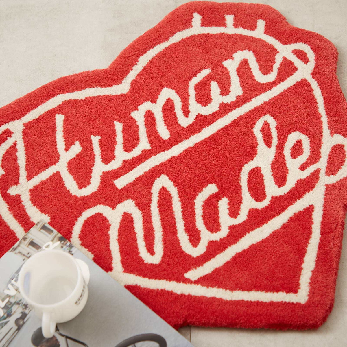 Human Made Men's Heart Rug in Red Human Made
