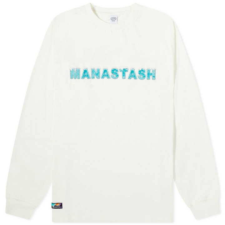 Photo: Manastash Men's Long Sleeve Ice Logo T-Shirt in Off White