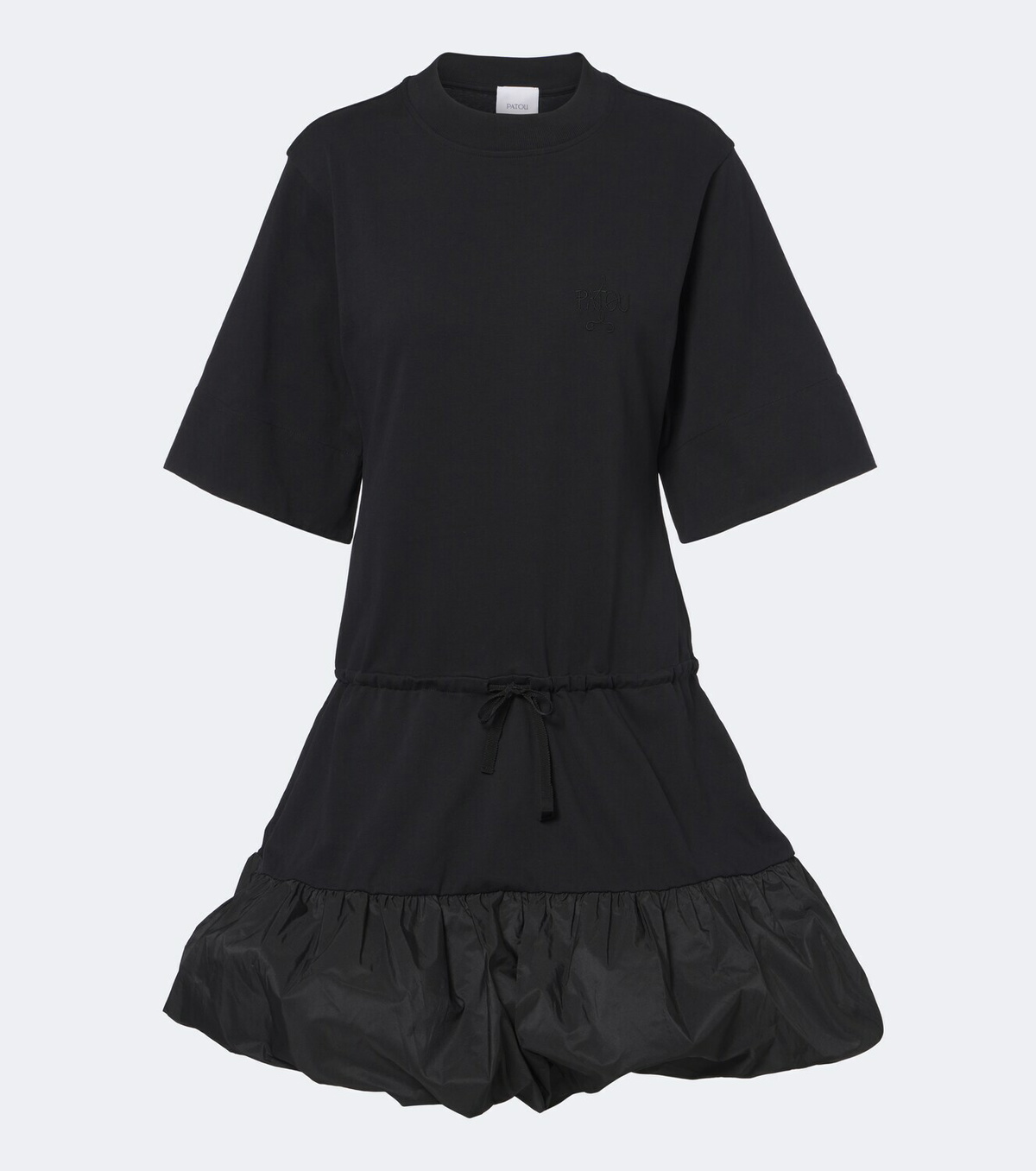 Patou Faille-trimmed cotton minidress