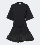 Patou Faille-trimmed cotton minidress