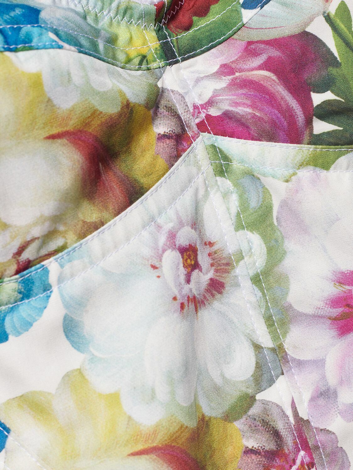 DOLCE & GABBANA - Flower Print Cotton Poplin Bustier Top Dolce