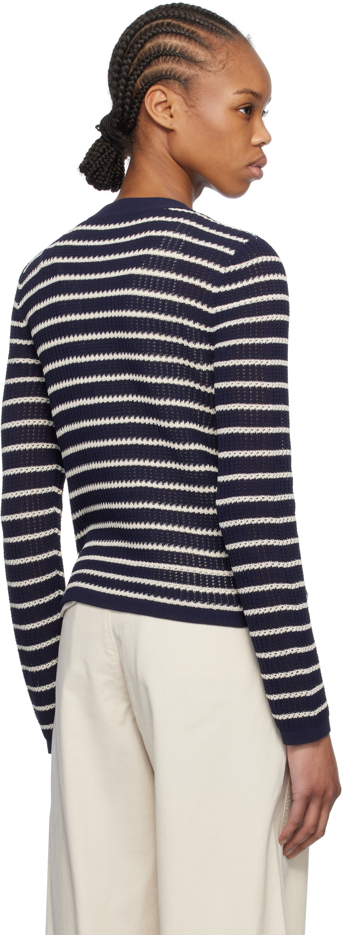 rag & bone Navy Viola Stripe Cardigan