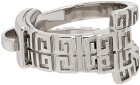 Givenchy Silver G Zip Ring