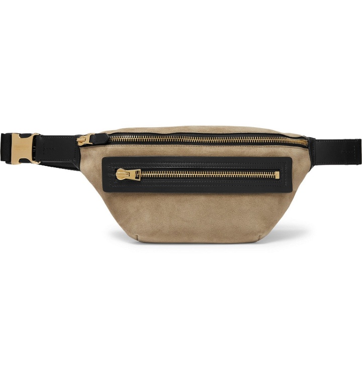 Photo: TOM FORD - Suede and Leather Belt Bag - Brown