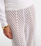Jardin des Orangers Open-knit wool and cashmere wide-leg pants
