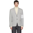 Thom Browne Grey Jersey Four Bar Classic Blazer