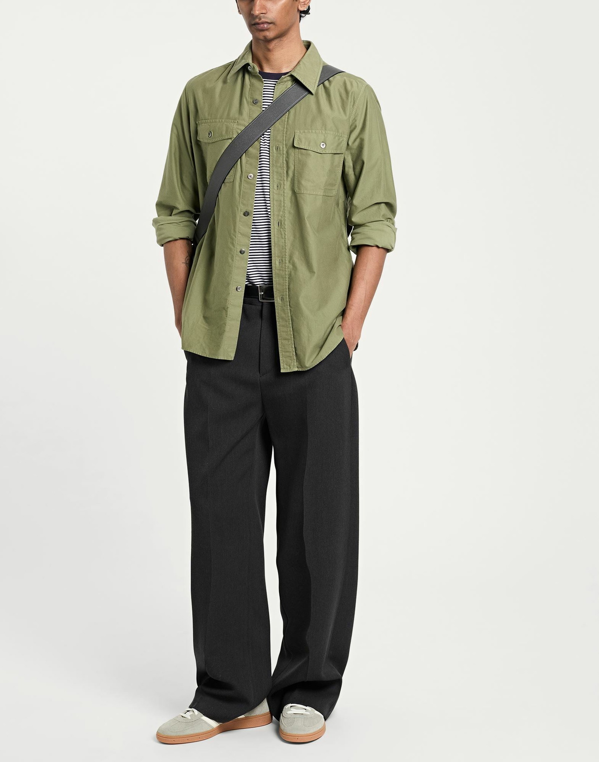 Tom Ford Mens Shirt Military in Green