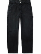 Enfants Riches Déprimés - Wide-Leg Distressed Paint-Splattered Jeans - Black