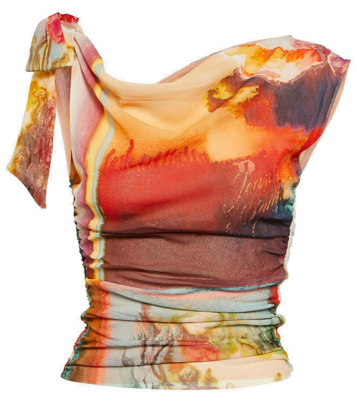 Photo: Jean Paul Gaultier Flowers Collection one-shoulder top