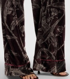 La DoubleJ Floral satin pajama pants