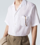 Brioni Linen bowling shirt